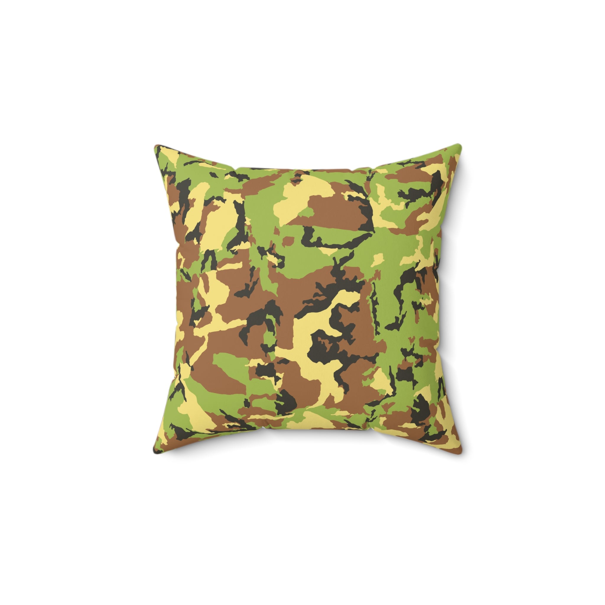Camo Square Pillow - Cozy Military-Inspired Decor for Outdoor Enthusiasts